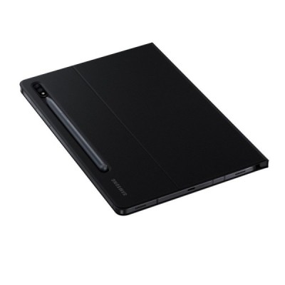 Originalus Samsung Galaxy Tab S7 11" (T875, T870) Book Cover EF-BT630 atverčiamas juodas odinis dėklas | Priedai.lt