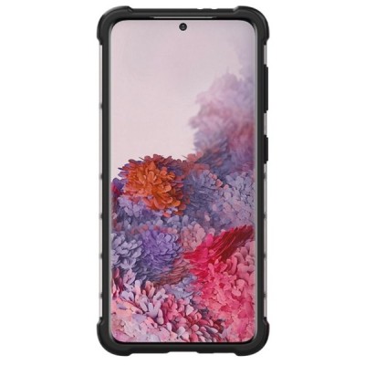 Honeycomb sustiprintos apsaugos Samsung Galaxy S21 (G991B) skaidrus kieto silikono (TPU) ir plastiko dėklas | Priedai.lt
