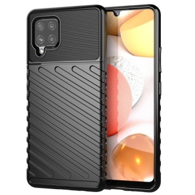 Samsung Galaxy A42 5G Twill kieto silikono TPU juodas dėklas - nugarėlė | Priedai.lt