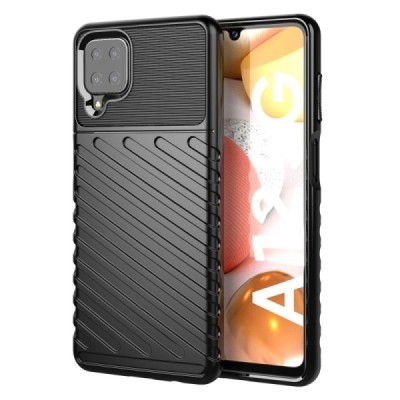 Samsung Galaxy A12 (A125F) Twill kieto silikono TPU juodas dėklas - nugarėlė | Priedai.lt