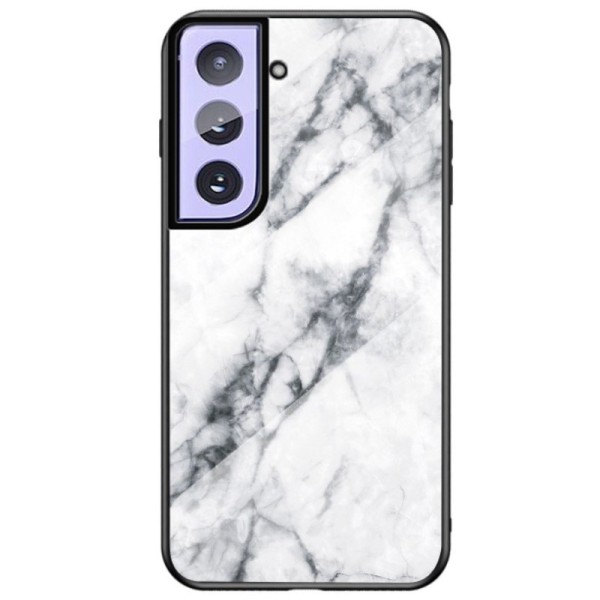 „Marble“ kieto silikono (TPU) dėklas - baltas (Galaxy S21)