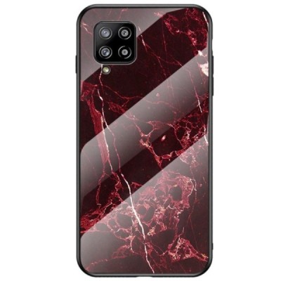 Samsung Galaxy A42 5G „Marble“ kieto silikono TPU juodas / raudonas dėklas - nugarėlė | Priedai.lt
