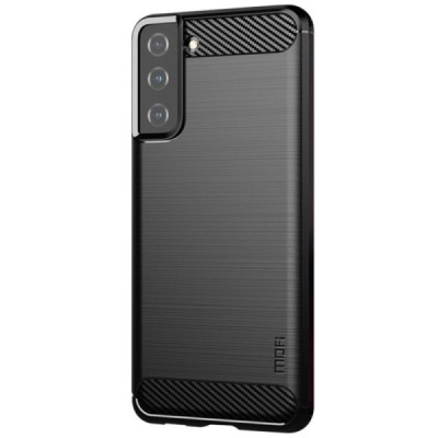 Samsung Galaxy S21 (G991B) „Mofi“ kieto silikono TPU juodas dėklas - nugarėlė | Priedai.lt