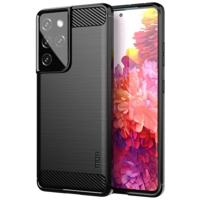 Samsung Galaxy S21 Ultra (G998B) „Mofi“ kieto silikono TPU juodas dėklas - nugarėlė | Priedai.lt