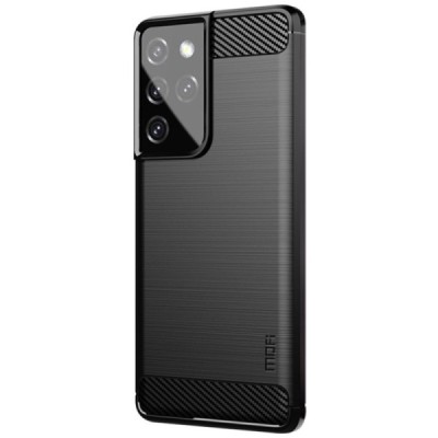 Samsung Galaxy S21 Ultra (G998B) „Mofi“ kieto silikono TPU juodas dėklas - nugarėlė | Priedai.lt