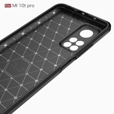 Xiaomi Mi 10T (Mi 10T Pro) kieto silikono TPU juodas dėklas - nugarėlė | Priedai.lt
