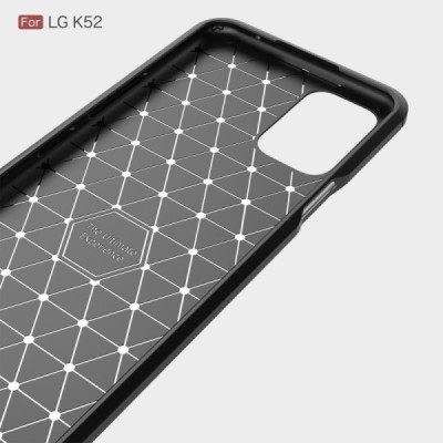 LG K52 kieto silikono TPU juodas dėklas - nugarėlė | Priedai.lt
