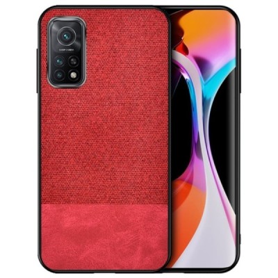 „Bi-Color“ Splicing Xiaomi Mi 10T (Mi 10T Pro) raudonas odinis dėklas | Priedai.lt