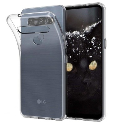 LG K61 kieto silikono TPU skaidrus dėklas - nugarėlė | Priedai.lt