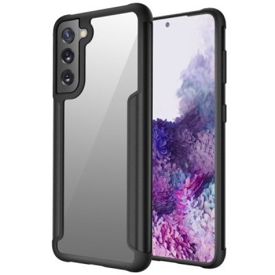 Samsung Galaxy S21+ (G996B) skaidrus juodos spalvos apvadais kieto silikono (TPU) dėklas | Priedai.lt