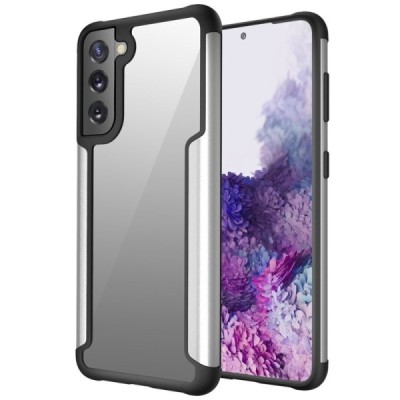 Samsung Galaxy S21+ (G996B) skaidrus sidabro spalvos apvadais kieto silikono (TPU) dėklas | Priedai.lt