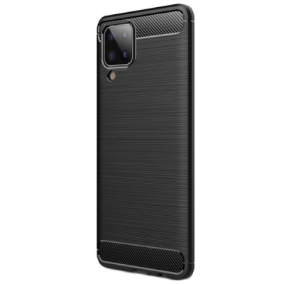 Samsung Galaxy A12 (A125F) kieto silikono TPU juodas dėklas - nugarėlė | Priedai.lt