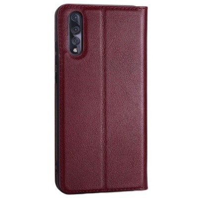 „Royale“ Huawei P20 Pro bordo odinis atverčiamas dėklas su langeliu | Priedai.lt