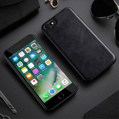 „X-Level“ Vintage serijos Apple iPhone 7 (iPhone 8) juodas odinis dėklas - nugarėlė | Priedai.lt