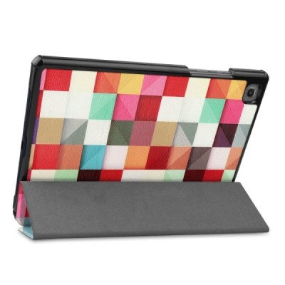 Samsung Galaxy Tab A7 10.4 2020 (T505,T500) atverčiamas spalvotas „Cubes“ dėklas - knygutė | Priedai.lt