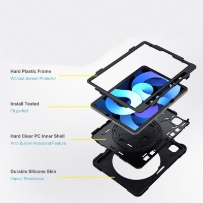 Enhanced protection (360°) case - black (iPad Pro 11" 2018 - 2022 / Air 10.9" 2020 / 2022 / Air 11" 2024 - 2026)