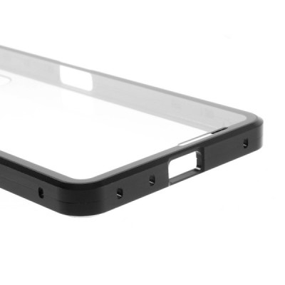 Sony Xperia 1 II Frame skaidrus (permatomas) magnetinis dvigubas plastikinis dėklas | Priedai.lt