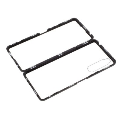 Sony Xperia 1 II Frame skaidrus (permatomas) magnetinis dvigubas plastikinis dėklas | Priedai.lt