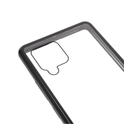 Samsung Galaxy A42 5G Frame skaidrus (permatomas) magnetinis dvigubas plastikinis dėklas | Priedai.lt