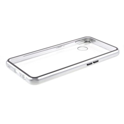 OnePlus Nord N10 5G Frame skaidrus (permatomas) magnetinis dvigubas plastikinis dėklas | Priedai.lt