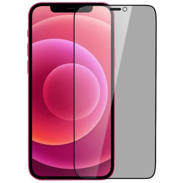 „Nillkin“ Tempered Glass juodas apsauginis ekrano stiklas 0.26 mm - privatumo (iPhone 12 Pro Max)