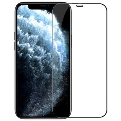 Apple iPhone 12 Pro Max Nillkin CP 9H Tempered Glass sustiprintos apsaugos juodas pilnai dengiantis apsauginis ekrano stiklas 0,
