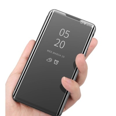 Samsung Galaxy A42 5G plastikinis atverčiamas juodas dėklas | Priedai.lt