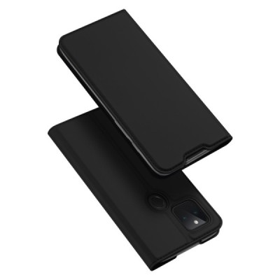 „Dux Ducis“ Skin serijos Google Pixel 5 juodas odinis atverčiamas dėklas | Priedai.lt
