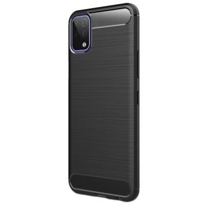 LG K42 „Carbon“ kieto silikono TPU juodas dėklas - nugarėlė | Priedai.lt