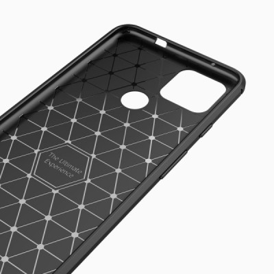 Google Pixel 4A 5G „Carbon“ kieto silikono TPU juodas dėklas - nugarėlė | Priedai.lt