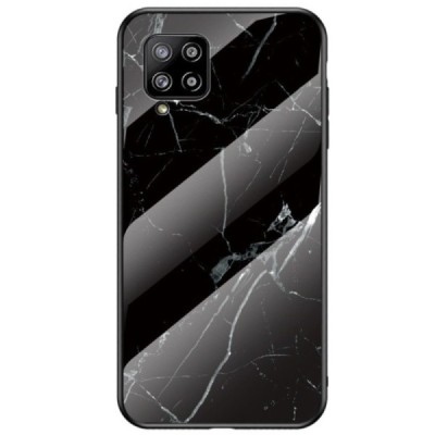 Samsung Galaxy A42 5G „Marble“ kieto silikono TPU juodas / auksinis dėklas - nugarėlė | Priedai.lt