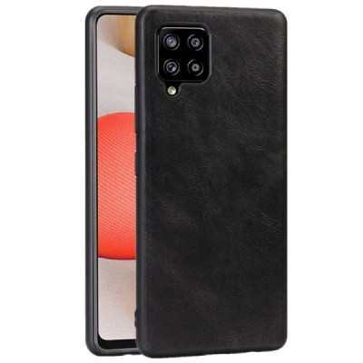 Soft Slim serijos Samsung Galaxy A42 5G juodas odinis dėklas - nugarėlė | Priedai.lt