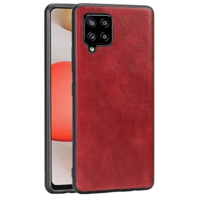 Soft Slim serijos Samsung Galaxy A42 5G raudonas odinis dėklas - nugarėlė | Priedai.lt