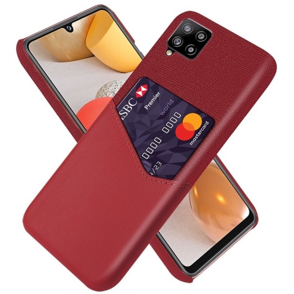 „KSQ“ Shell dėklas su kišenėle - raudonas (Galaxy A42 5G)