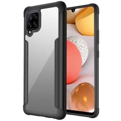 Samsung Galaxy A42 5G skaidrus juodos spalvos apvadais kieto silikono (TPU) dėklas | Priedai.lt