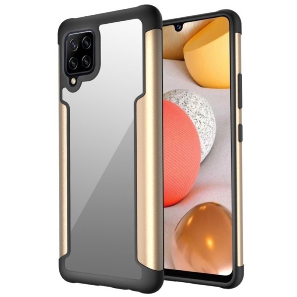 „FOCUS“ dėklas - skaidrus / auksinis (Galaxy A42 5G)