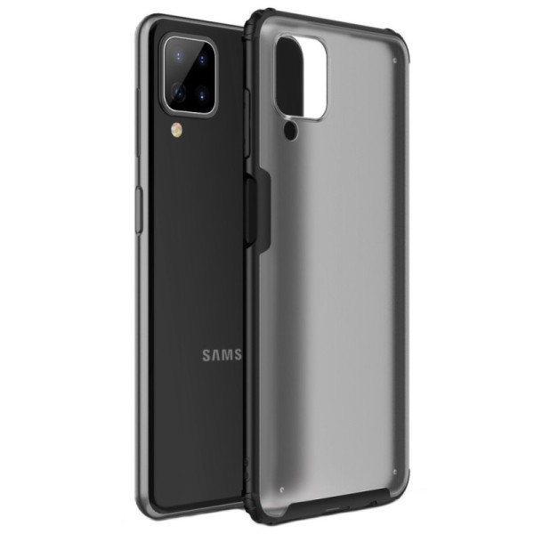 „Armor“ dėklas - skaidrus / juodas (Galaxy A12)
