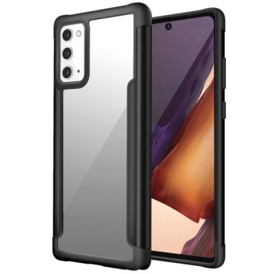 Samsung Galaxy Note 20 (N980F) skaidrus juodos spalvos apvadais kieto silikono (TPU) dėklas | Priedai.lt