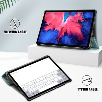Lenovo Tab P11 11" (J606F) atverčiamas auksinis odinis dėklas (sulankstomas) | Priedai.lt