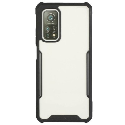Xiaomi Mi 10T (Mi 10T Pro) skaidrus juodos spalvos apvadais kieto silikono (TPU) dėklas | Priedai.lt
