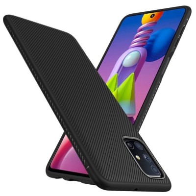Samsung Galaxy M51 (M515) kieto silikono TPU juodas dėklas - nugarėlė | Priedai.lt