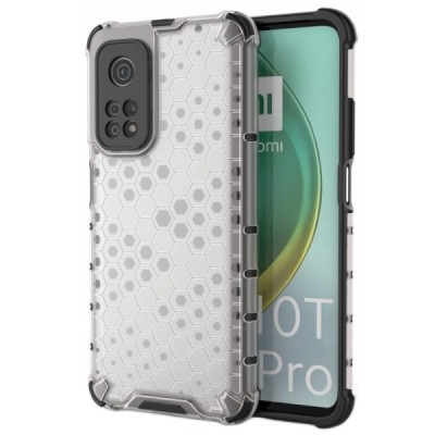 Honeycomb sustiprintos apsaugos Xiaomi Mi 10T (Mi 10T Pro) skaidrus kieto silikono (TPU) ir plastiko dėklas | Priedai.lt