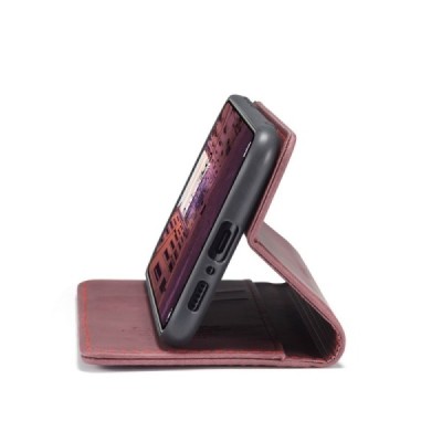Xiaomi Mi 10T (Mi 10T Pro) CaseMe Retro solidus atverčiamas bordo odinis dėklas - knygutė | Priedai.lt
