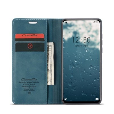 Xiaomi Mi 10T (Mi 10T Pro) CaseMe Retro solidus atverčiamas žalias odinis dėklas - knygutė | Priedai.lt
