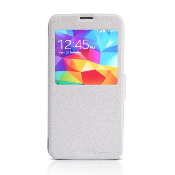 „Nillkin“ Fresh atverčiamas dėklas - baltas (Galaxy S5 / S5 Neo)