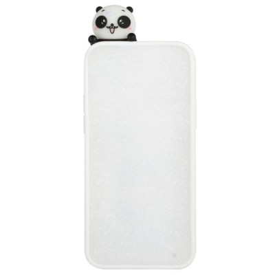 Apple iPhone 12 (12 Pro) „Squezy“ Panda kieto silikono TPU baltas dėklas - nugarėlė | Priedai.lt