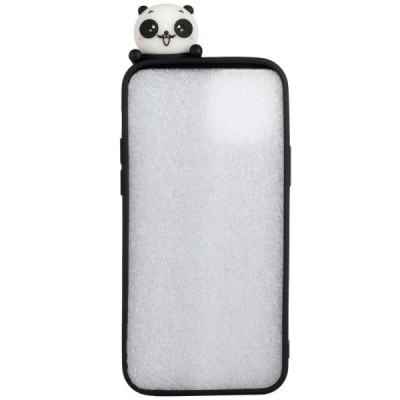 Apple iPhone 12 (12 Pro) „Squezy“ Pandas kieto silikono TPU juodas dėklas - nugarėlė | Priedai.lt