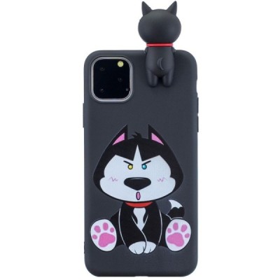 Apple iPhone 11 Pro „Squezy“ Dog kieto silikono TPU juodas dėklas - nugarėlė | Priedai.lt