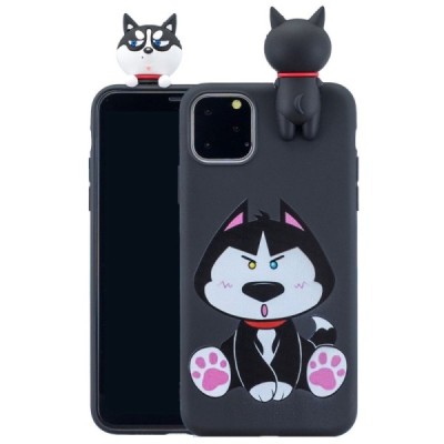 Apple iPhone 11 Pro „Squezy“ Dog kieto silikono TPU juodas dėklas - nugarėlė | Priedai.lt