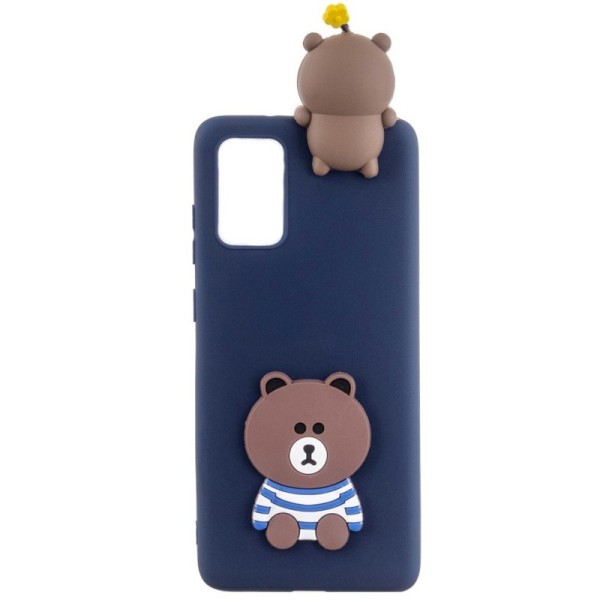 „Squezy“ Bear kieto silikono (TPU) dėklas - mėlynas (Galaxy A41)